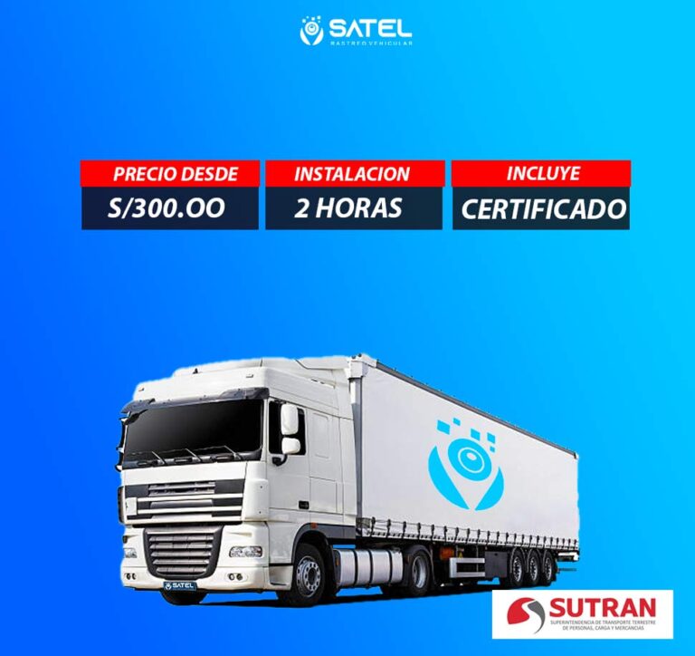 camion de carga blanco gps para camiones precio desde 300 soles satel peru gps