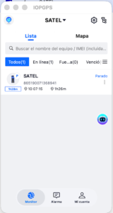 seleccionar placa satel iop gps